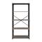 Walker Edison 64" Graywash Angle Iron Industrial Bookcase